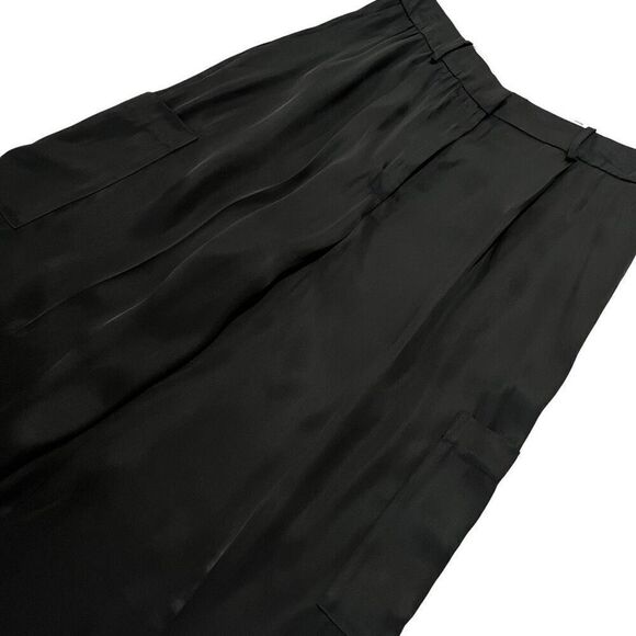 Loulou‎ Studio Carmel Cargo Wide Leg Pant in Black - Picture 7 of 15